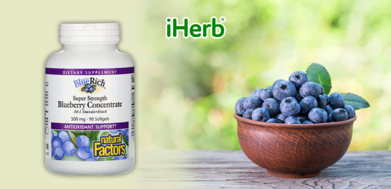 【iHerb】Natural Factors BlueRich超強力 藍莓 濃縮物 90粒裝