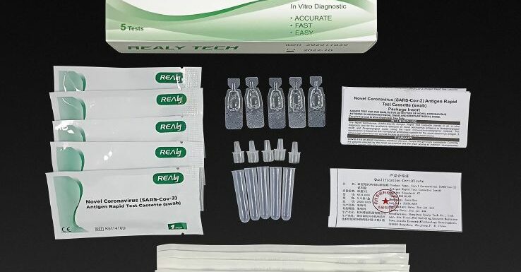 Realy COVID-19 Antigen 快速測試套裝 – 1盒5支 (現貨發售 運費到付)